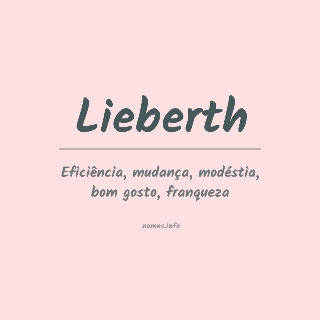 Significado do nome Lieberth