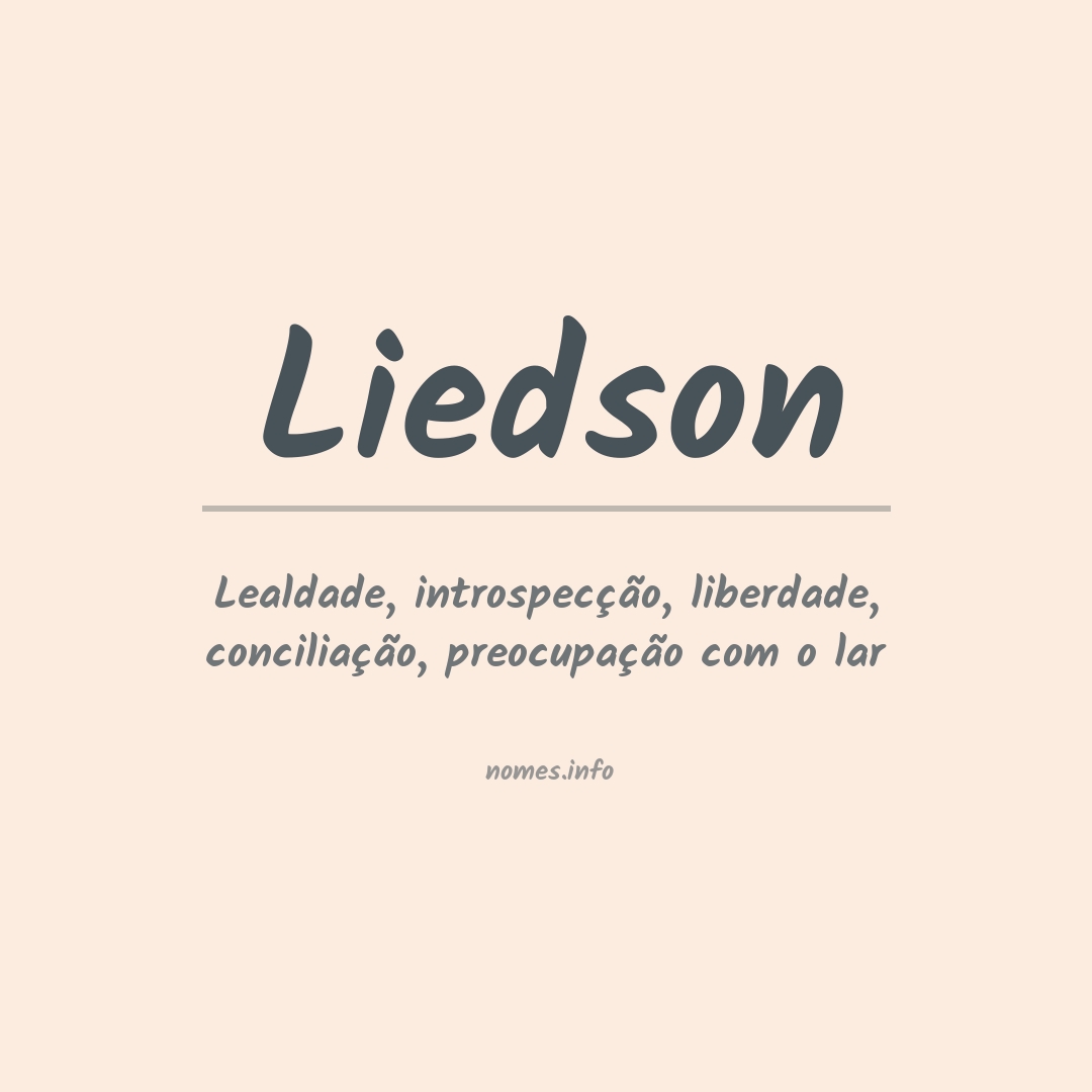 Significado do nome Liedson