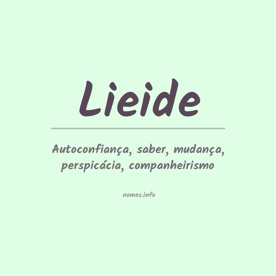 Significado do nome Lieide