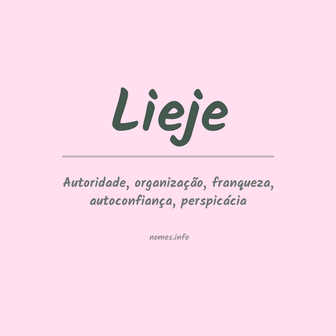 Significado do nome Lieje