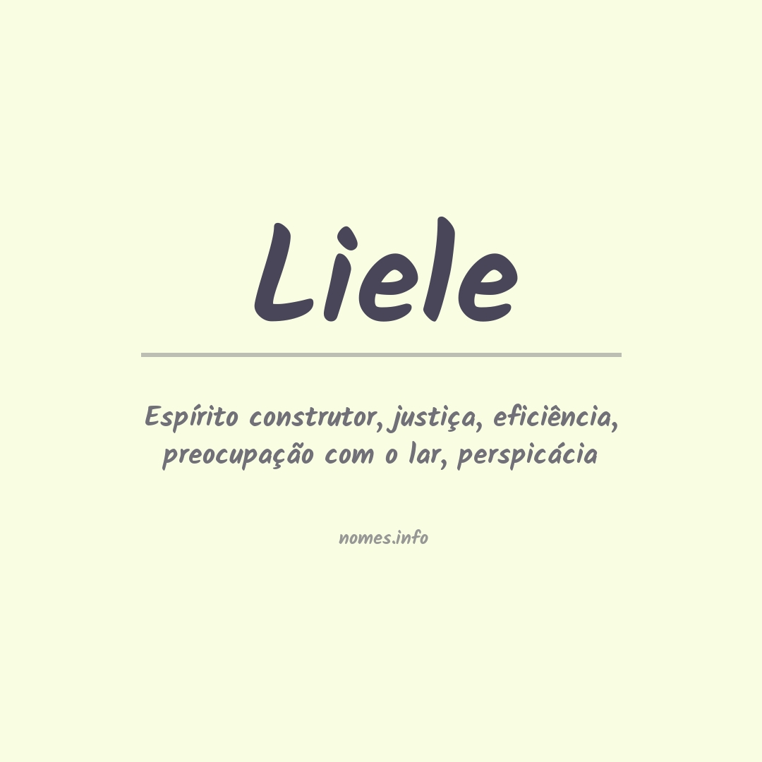 Significado do nome Liele