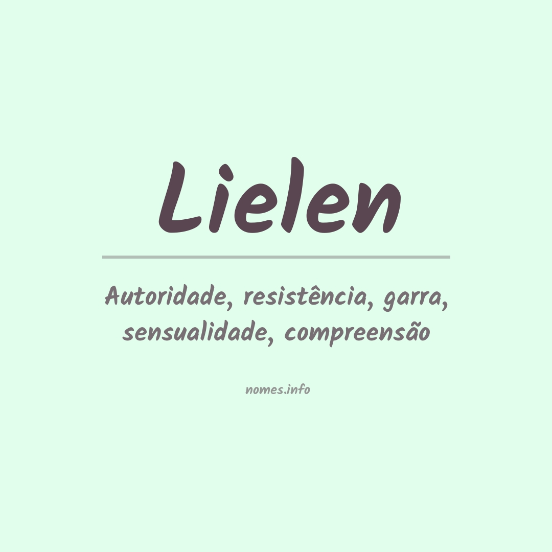 Significado do nome Lielen