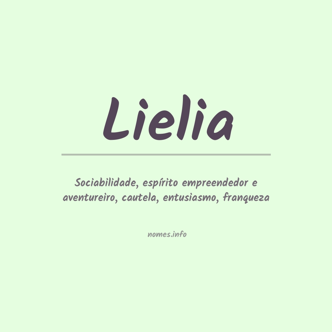 Significado do nome Lielia