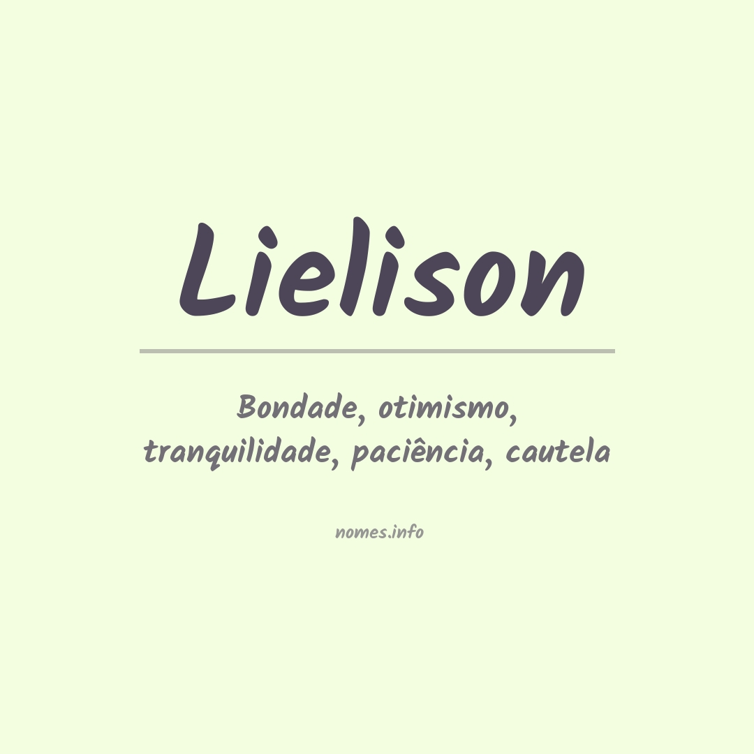Significado do nome Lielison