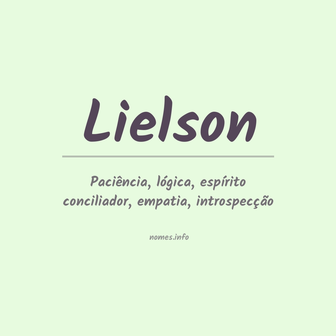 Significado do nome Lielson