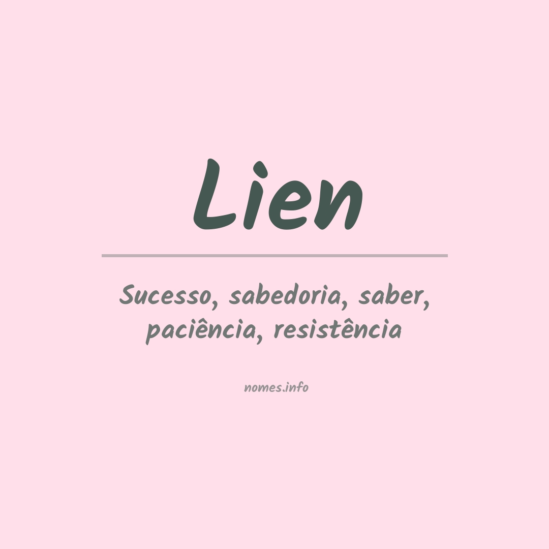 Significado do nome Lien