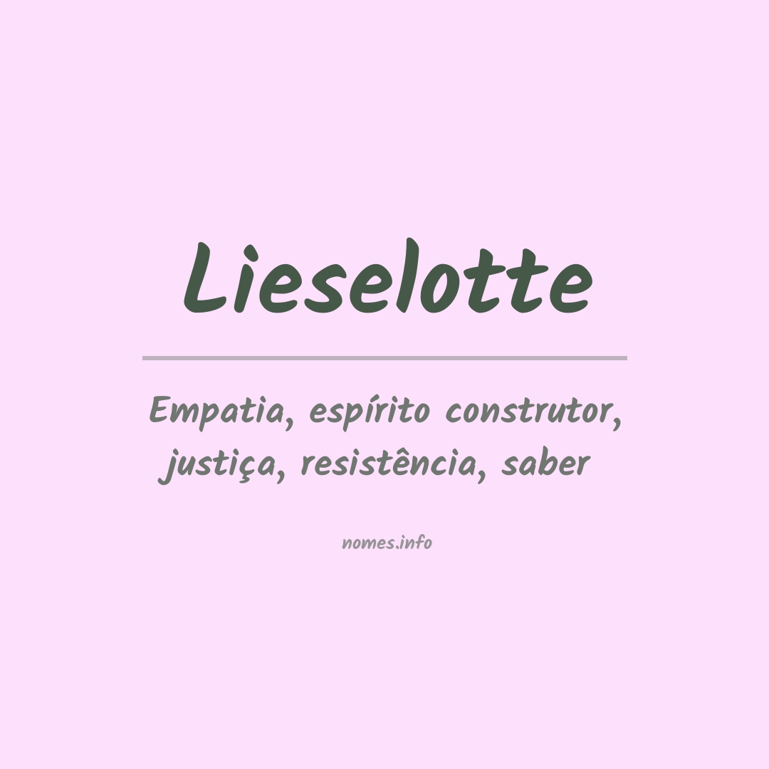 Significado do nome Lieselotte