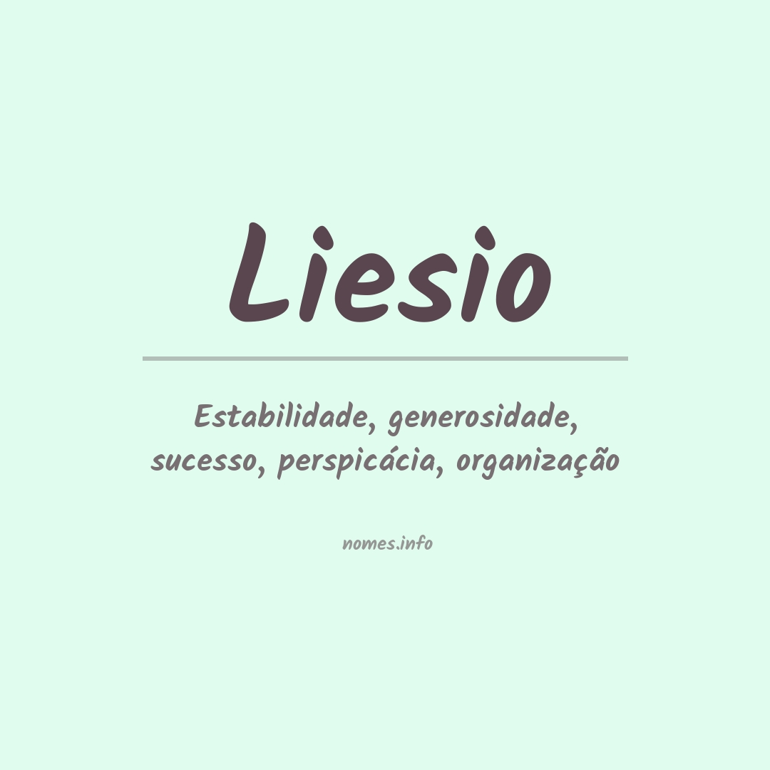 Significado do nome Liesio