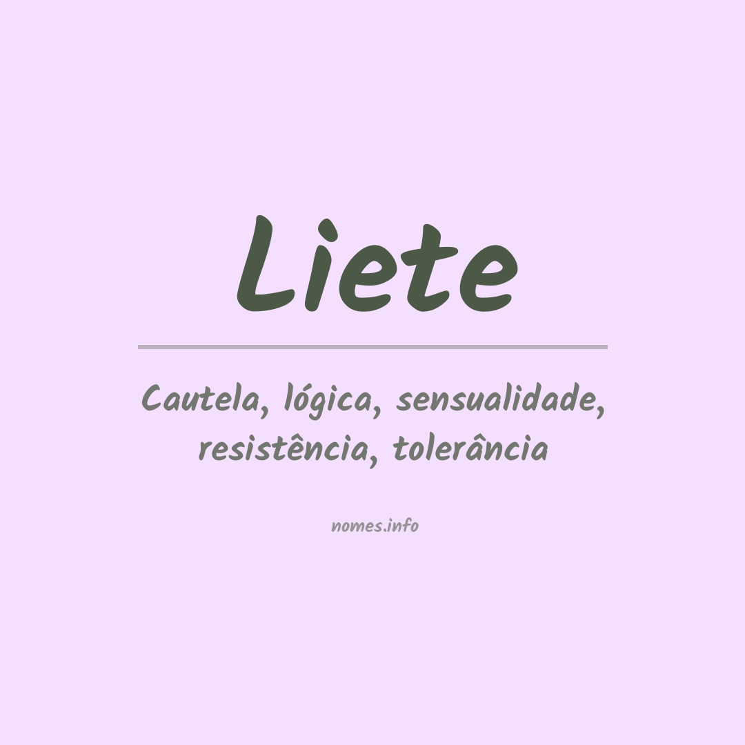 Significado do nome Liete