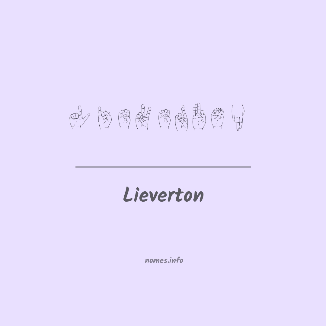 Lieverton em Libras