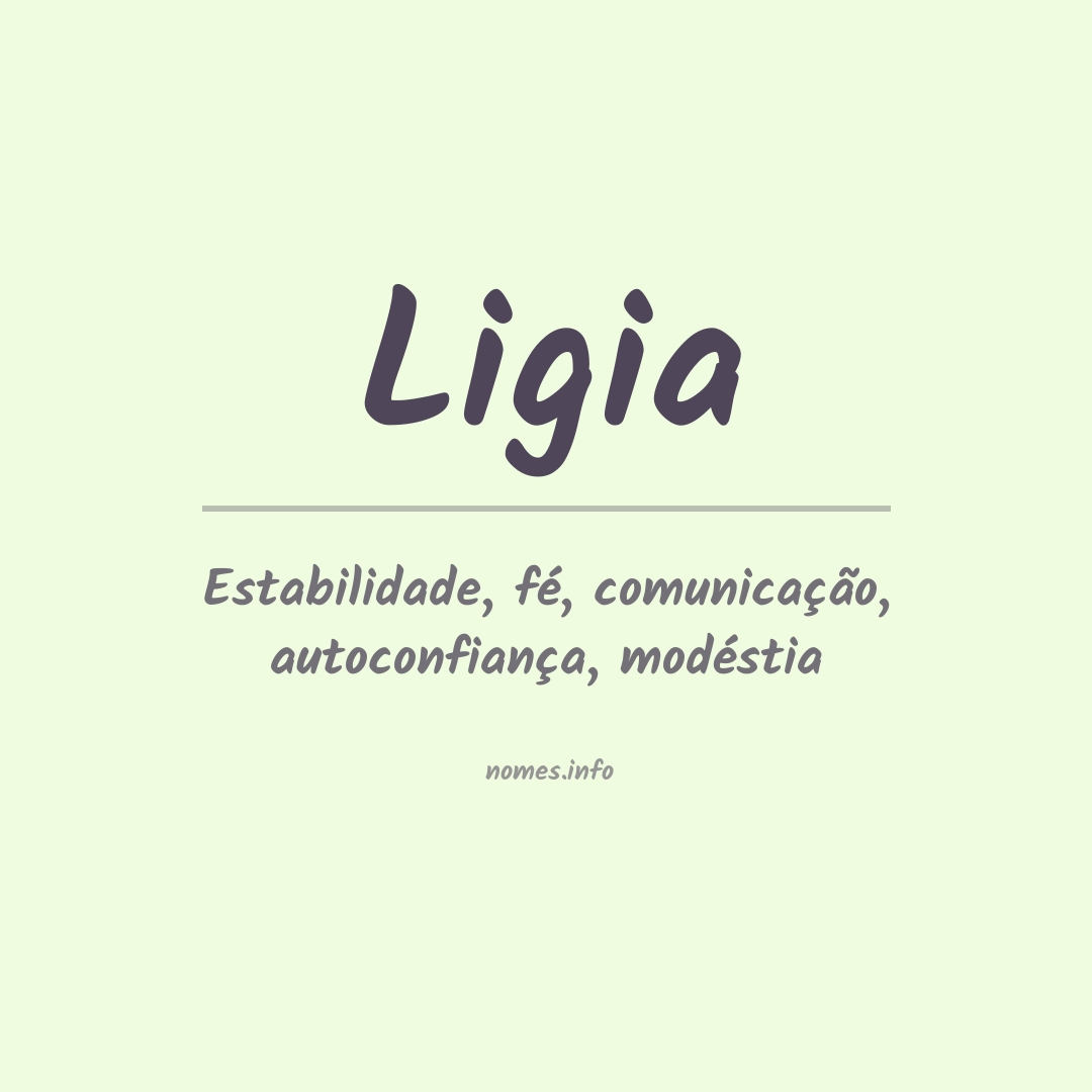 Significado do nome Ligia