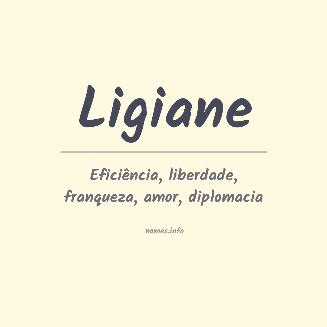 Significado do nome Ligiane