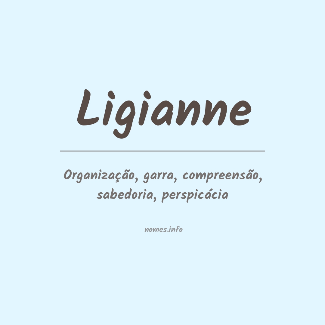 Significado do nome Ligianne