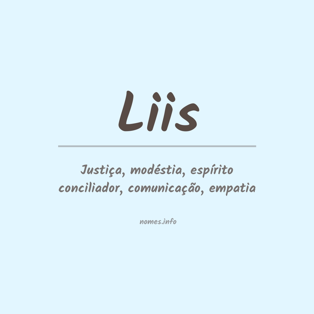 Significado do nome Liis