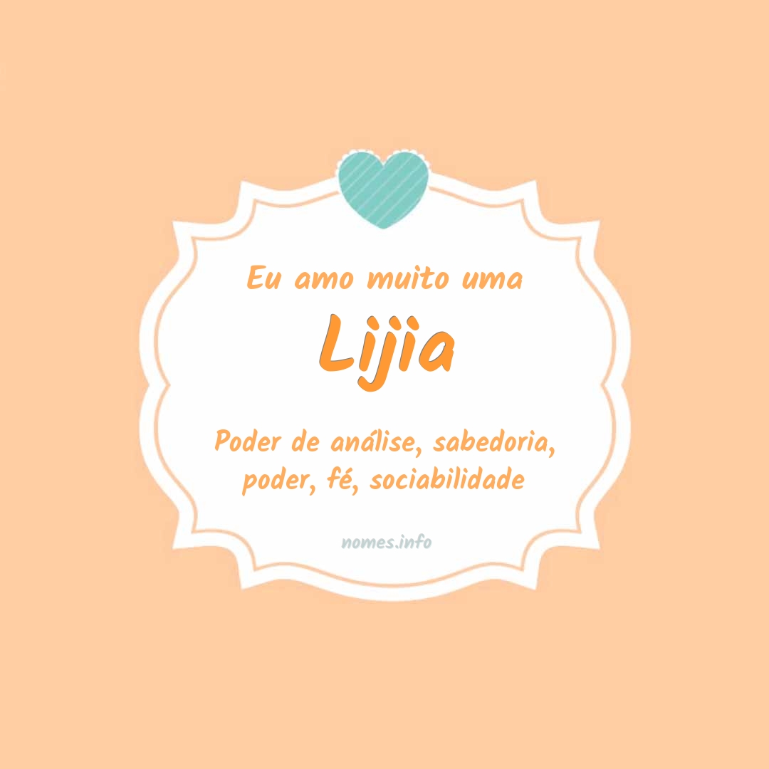 Eu amo muito Lijia