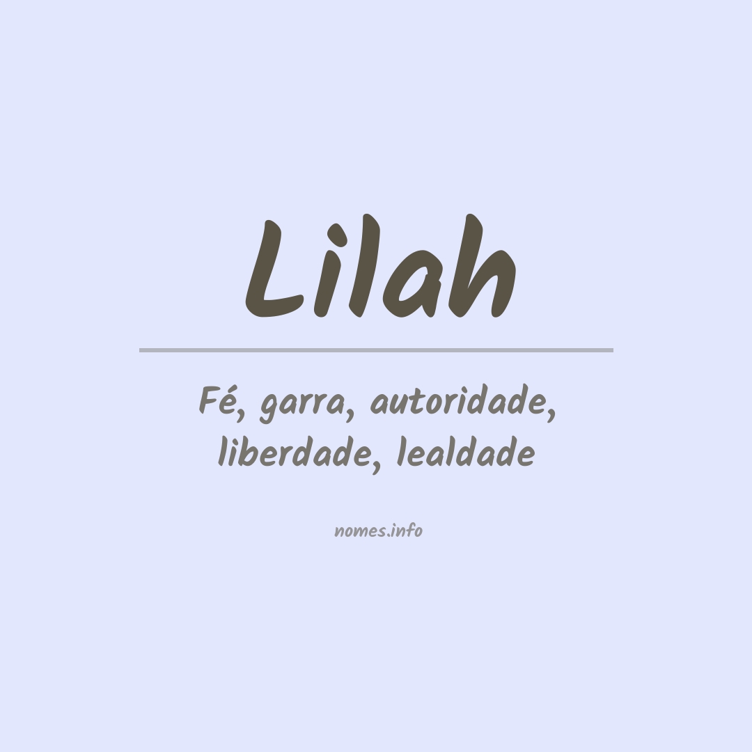 Significado do nome Lilah
