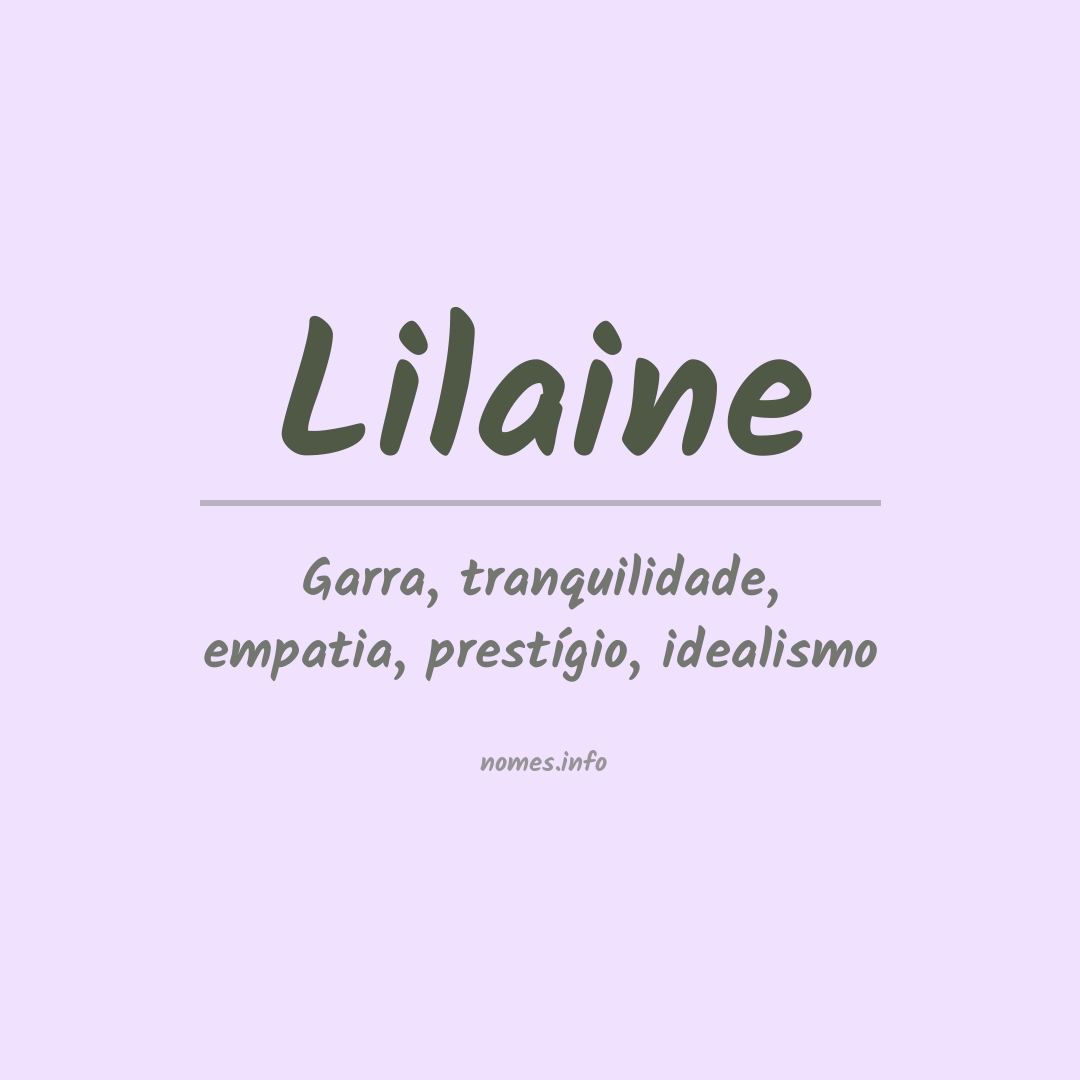 Significado do nome Lilaine