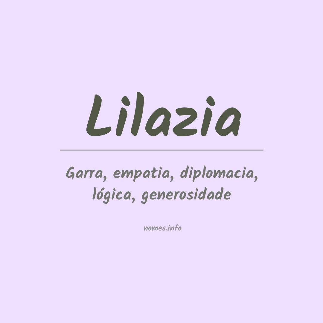 Significado do nome Lilazia
