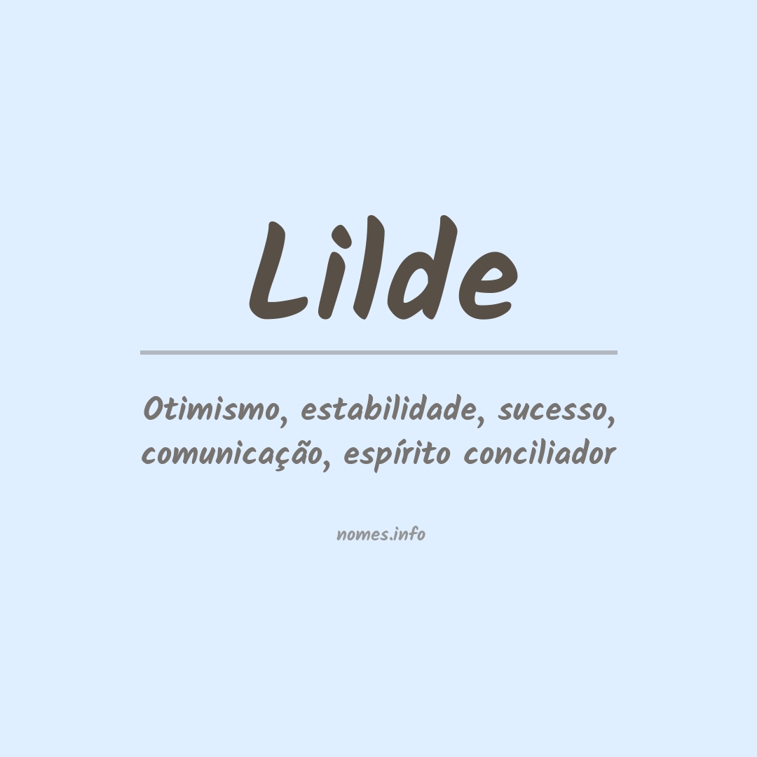 Significado do nome Lilde