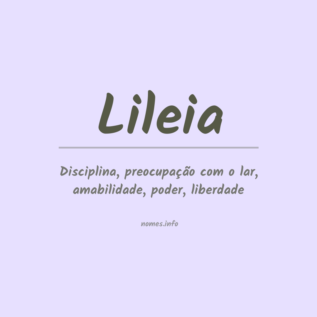 Significado do nome Lileia