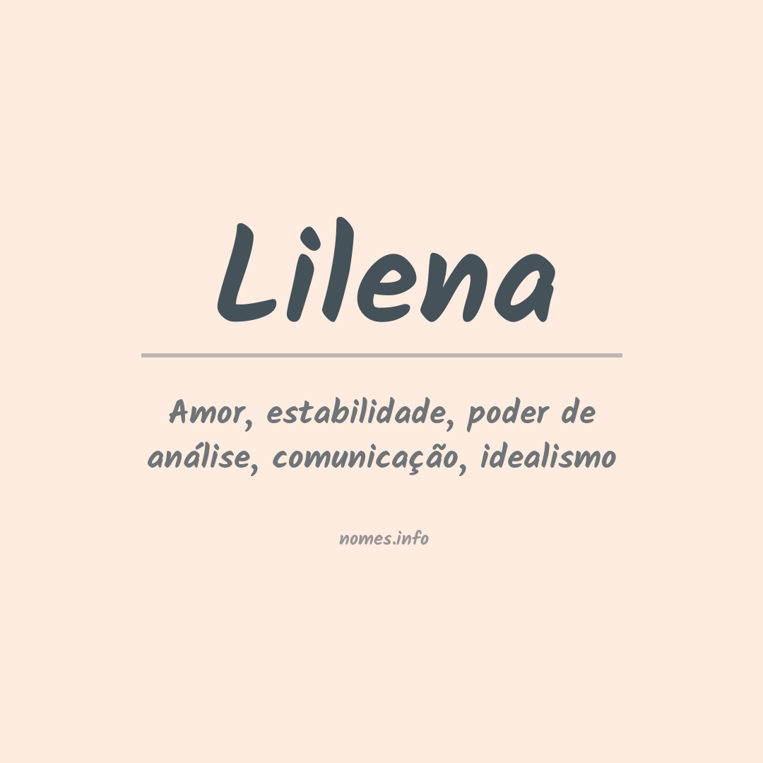 Significado do nome Lilena