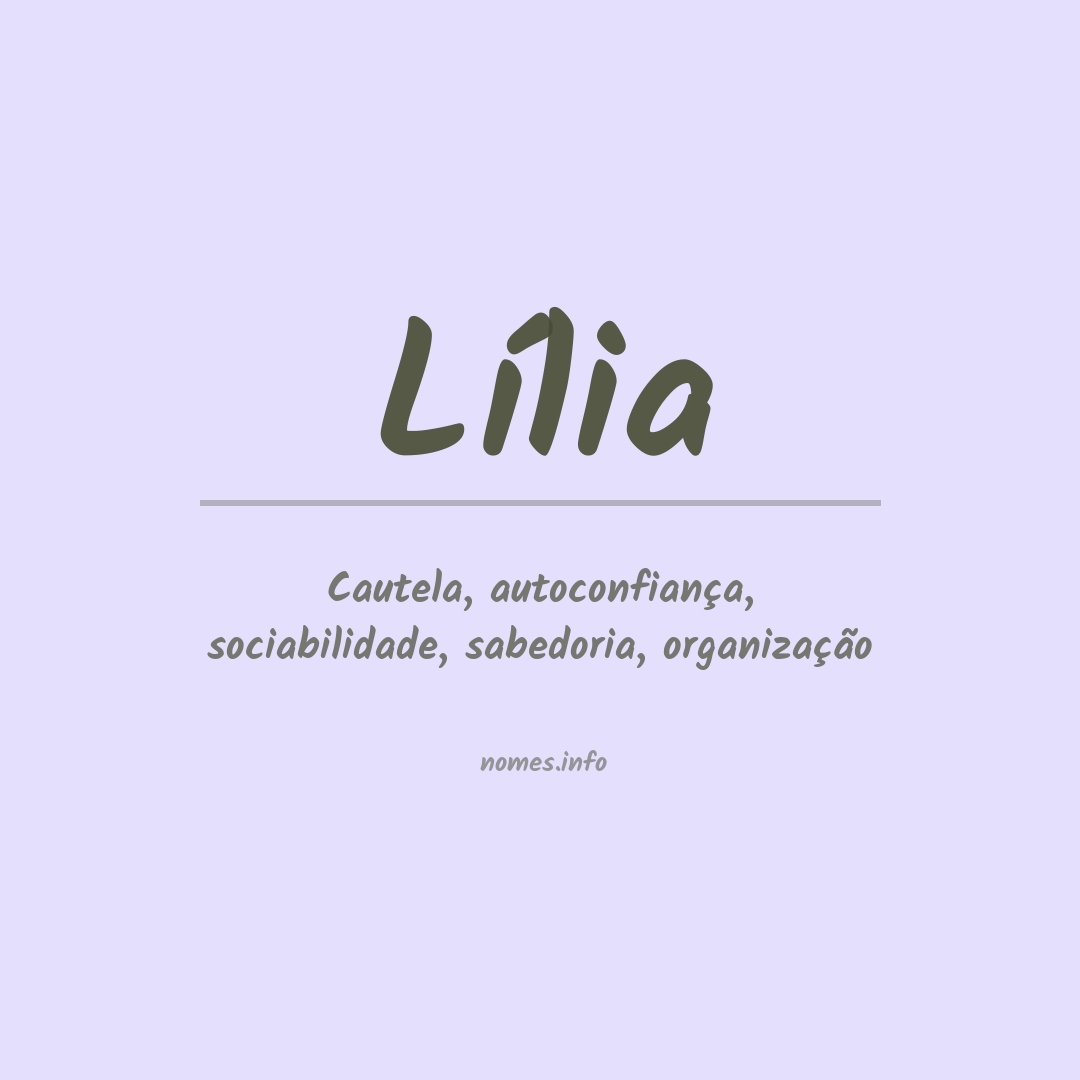 Significado do nome Lília