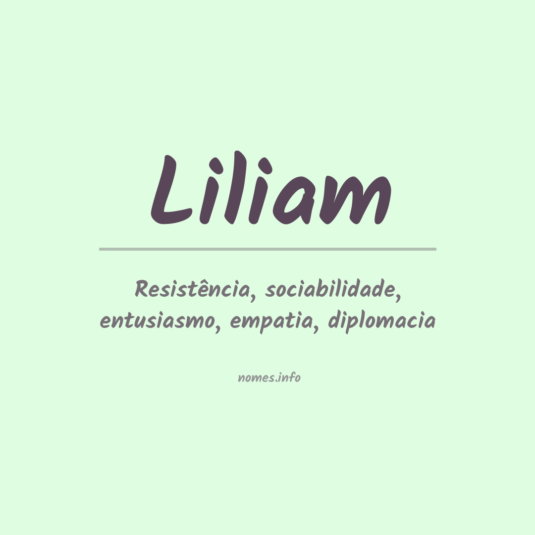 Significado do nome Liliam