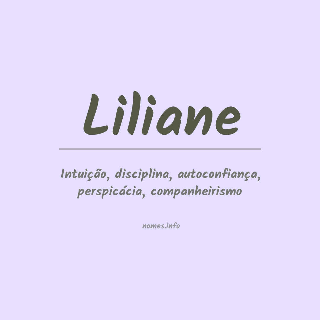 Significado do nome Liliane