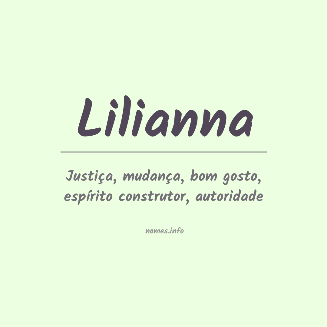 Significado do nome Lilianna