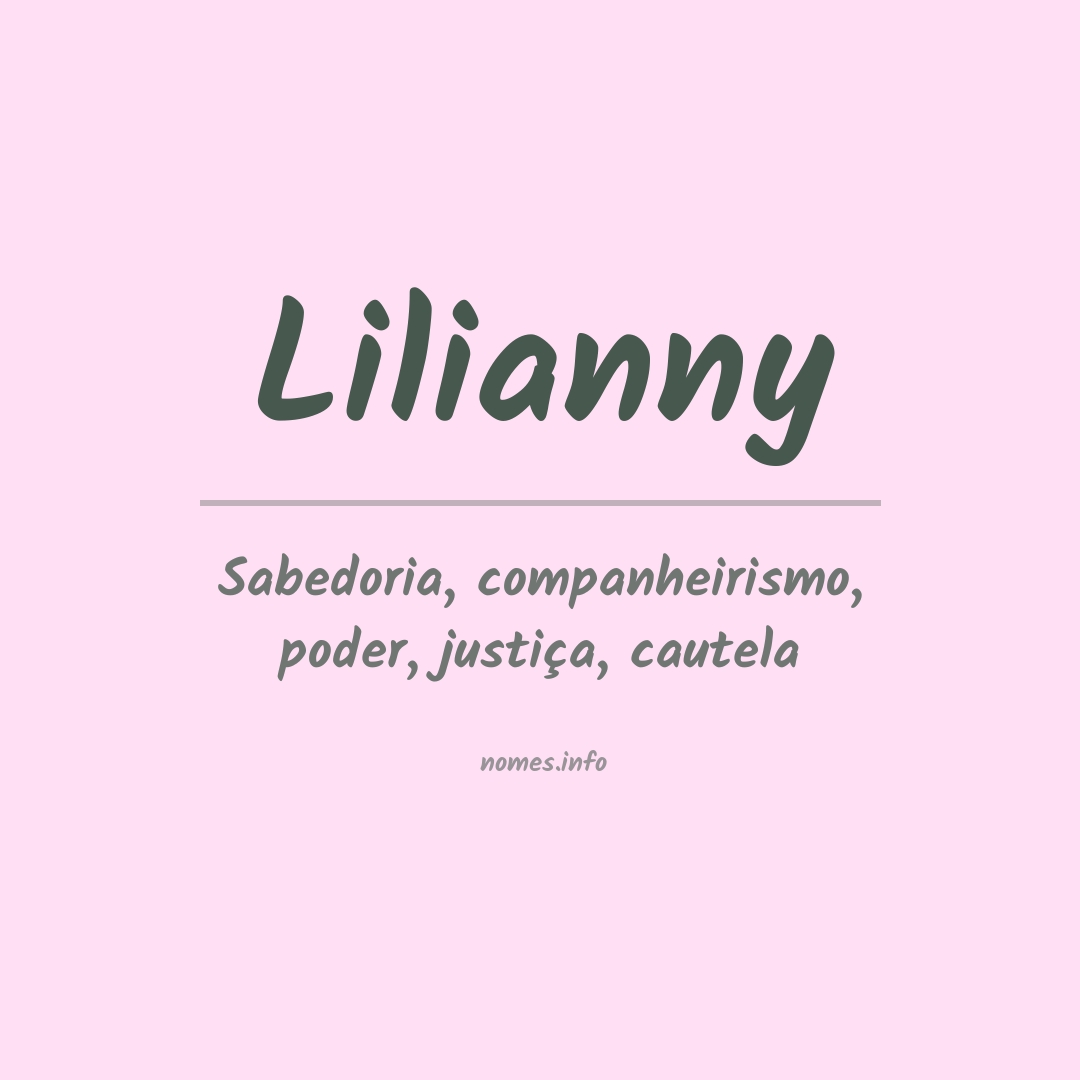 Significado do nome Lilianny