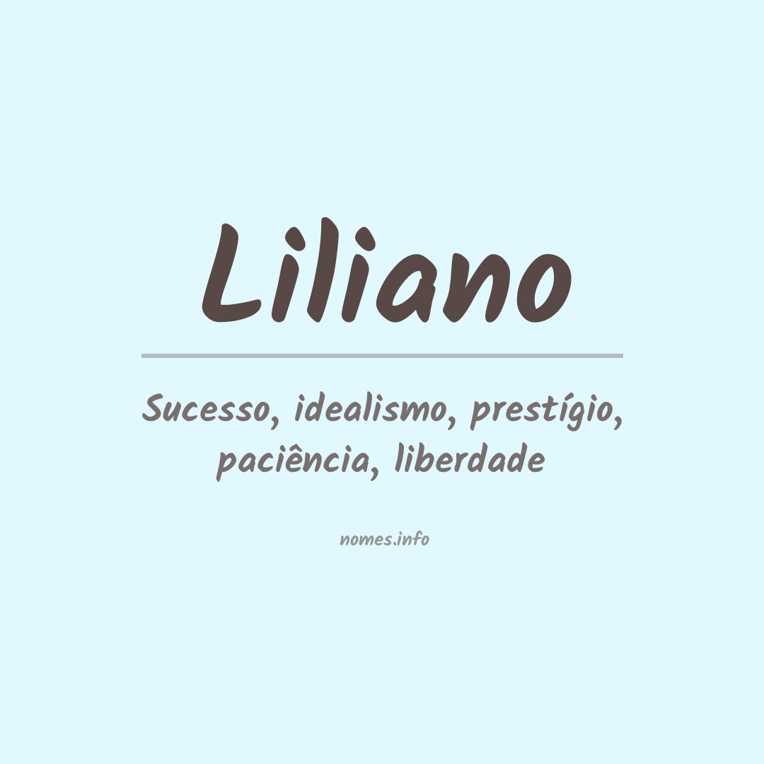 Significado do nome Liliano