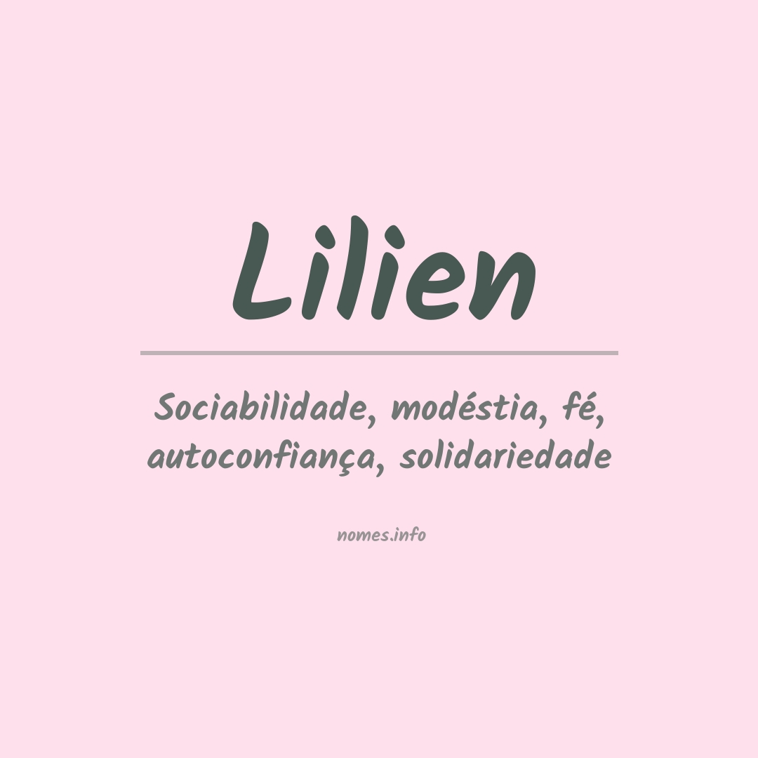 Significado do nome Lilien