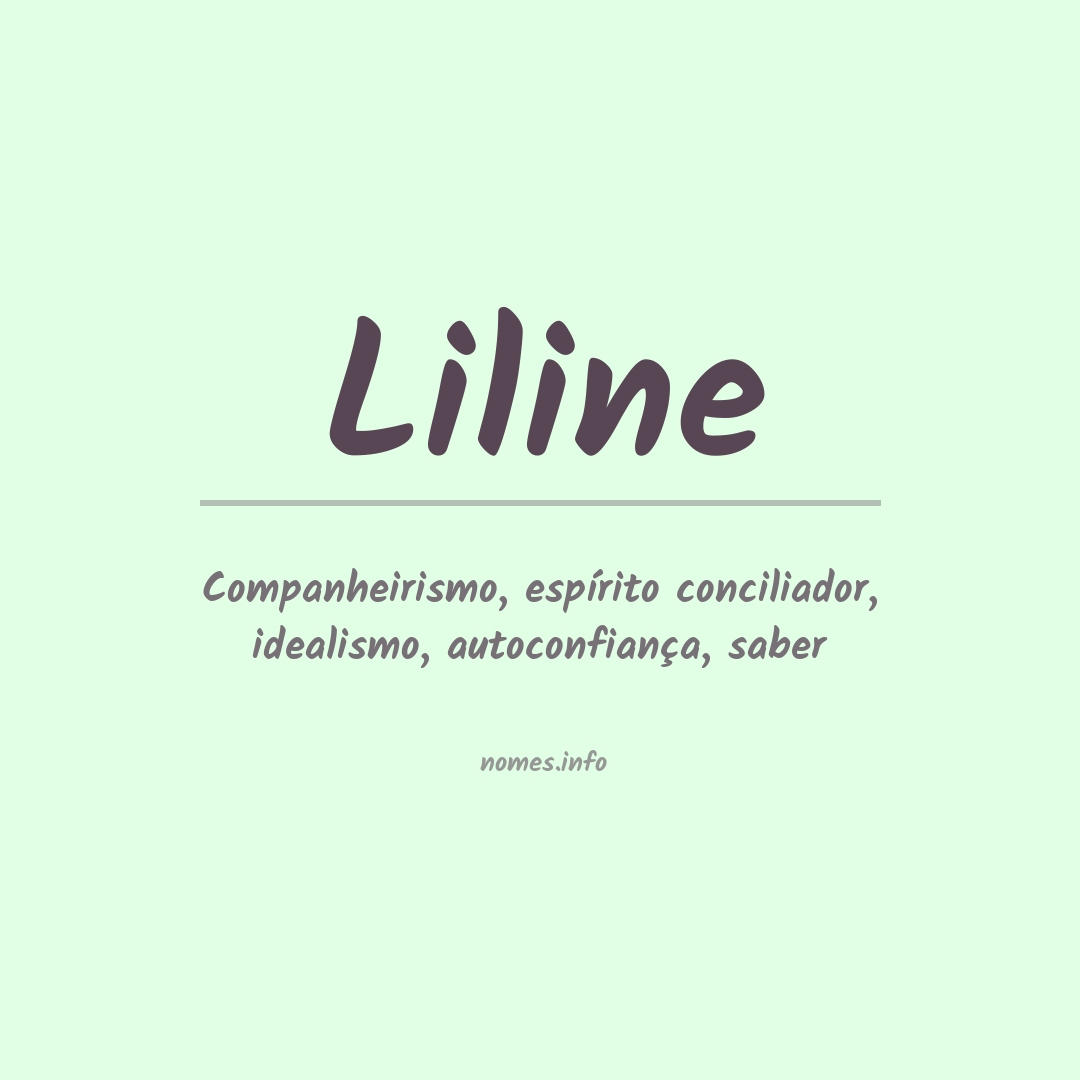 Significado do nome Liline