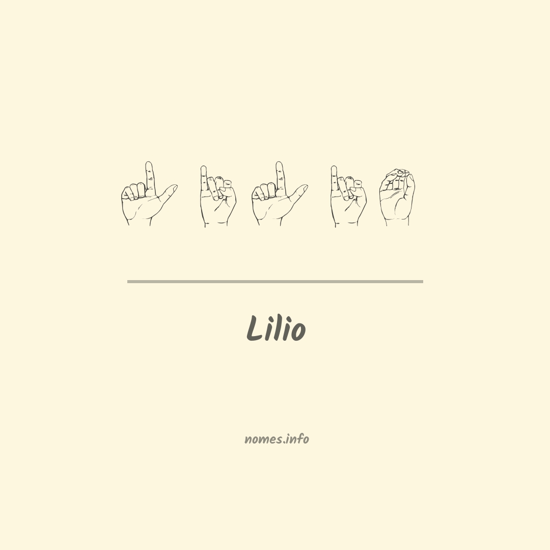 Lilio em Libras Lilio em Libras