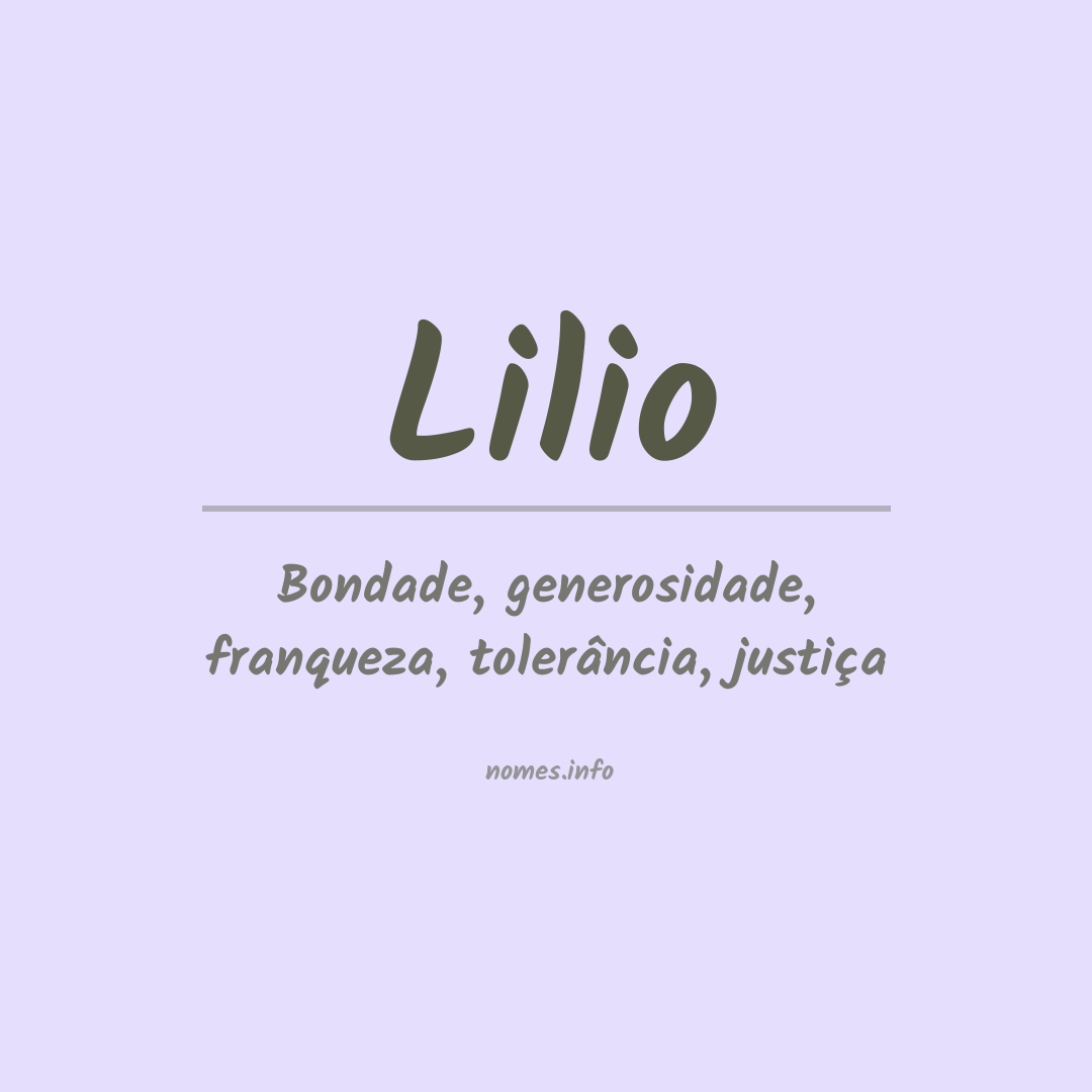 Significado do nome Lilio
