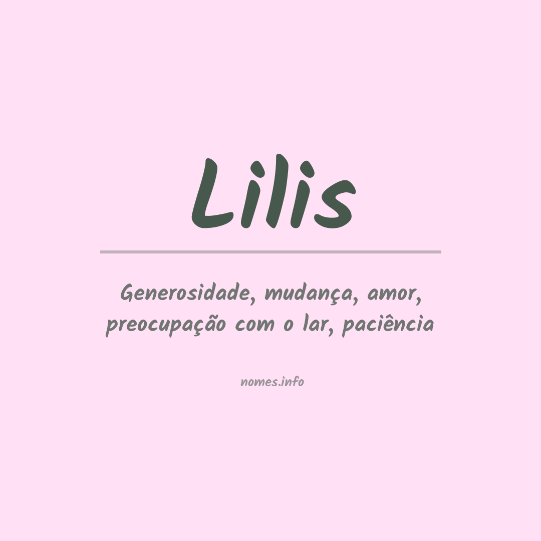 Significado do nome Lilis