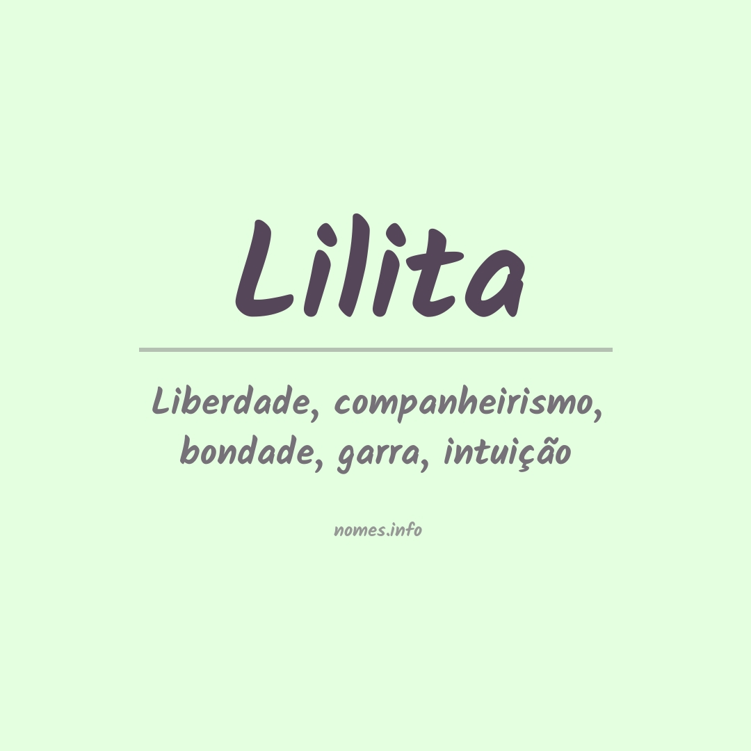 Significado do nome Lilita