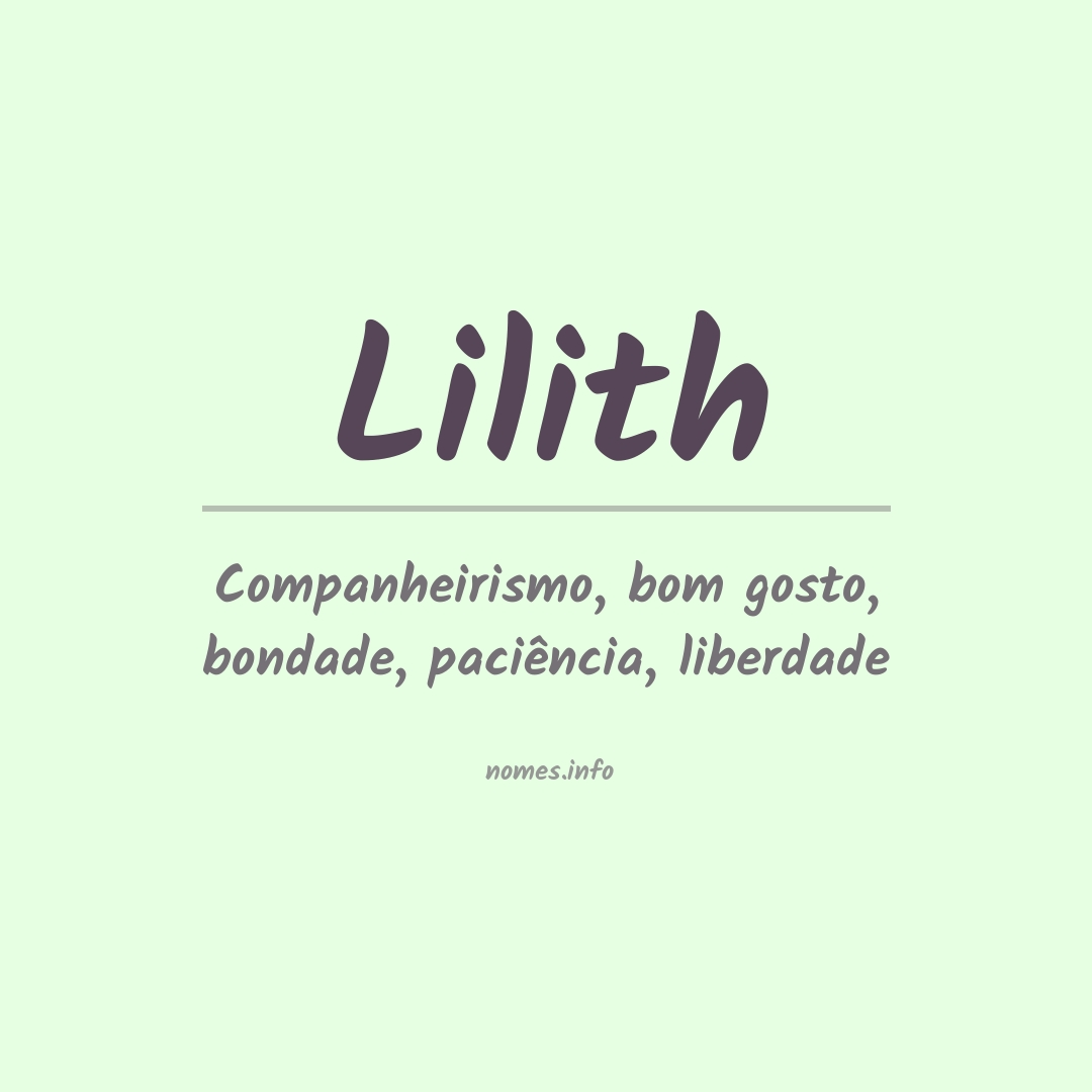 Significado do nome Lilith