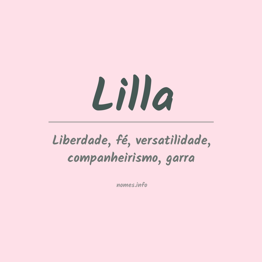 Significado do nome Lilla