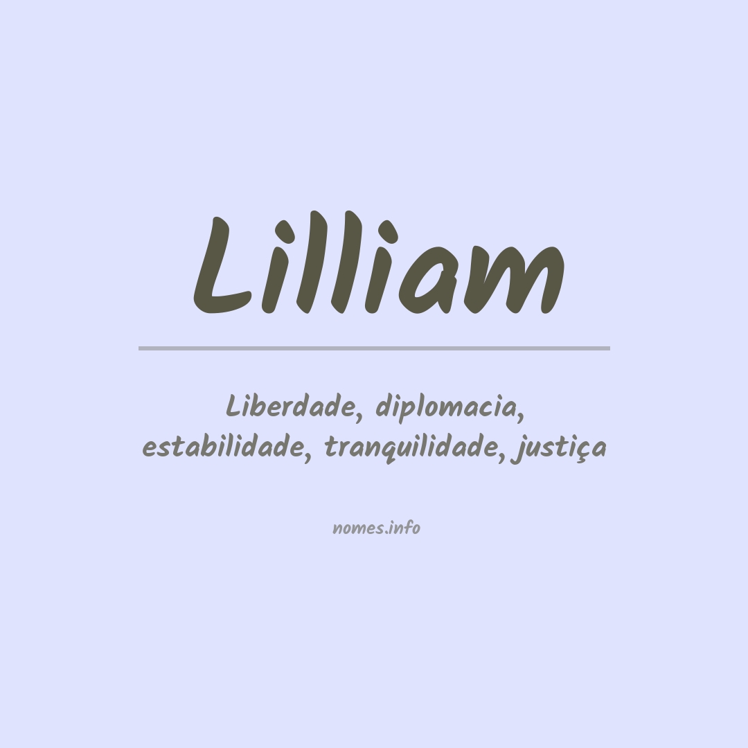 Significado do nome Lilliam