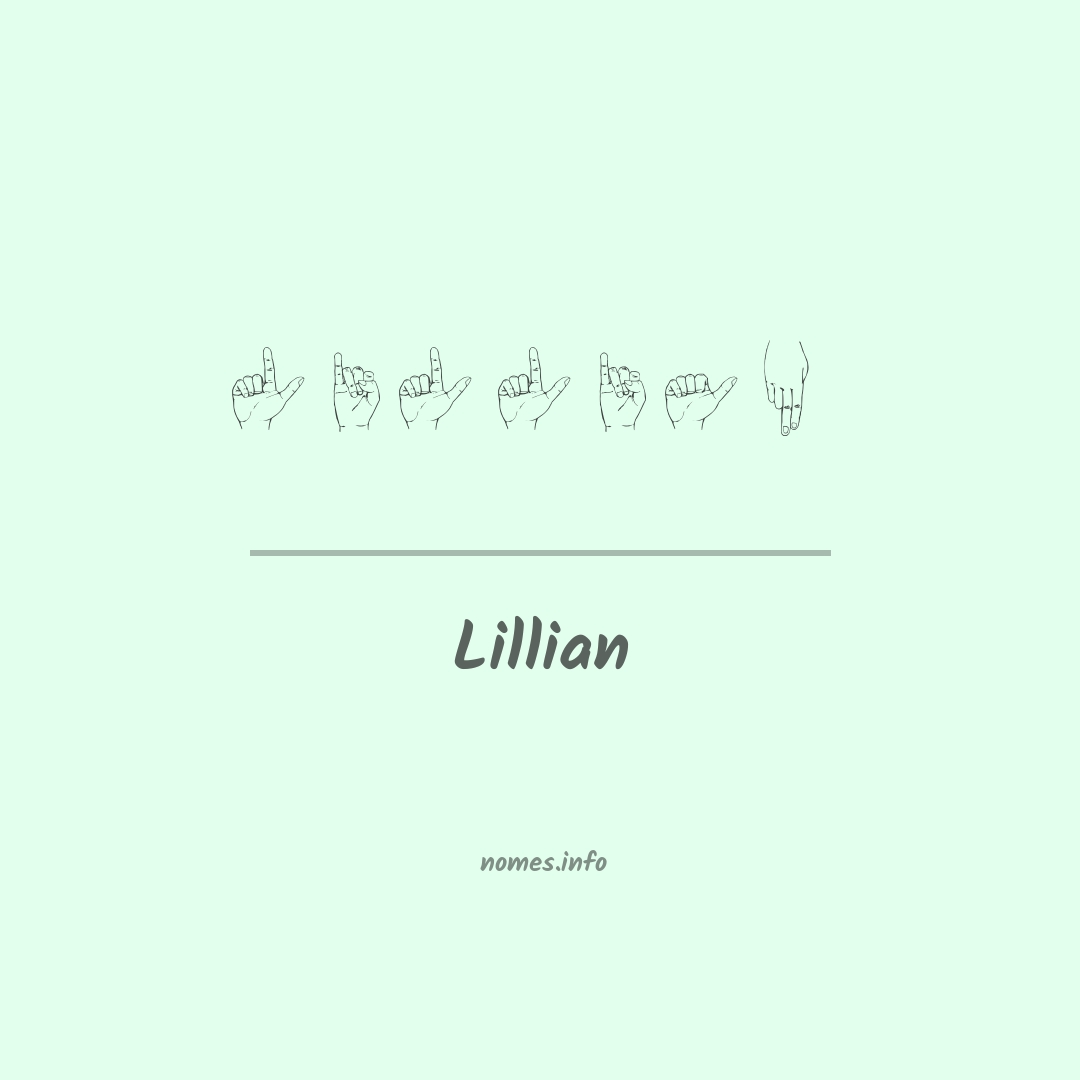 Lillian em Libras
