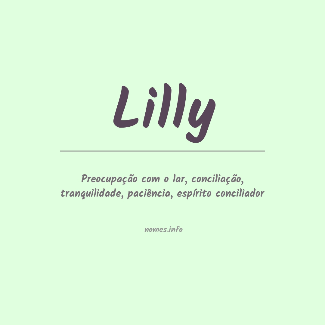 Significado do nome Lilly