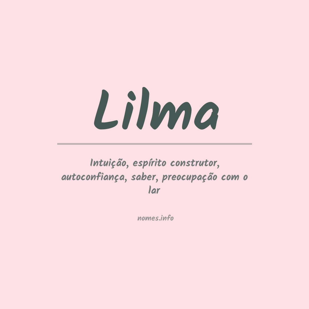 Significado do nome Lilma