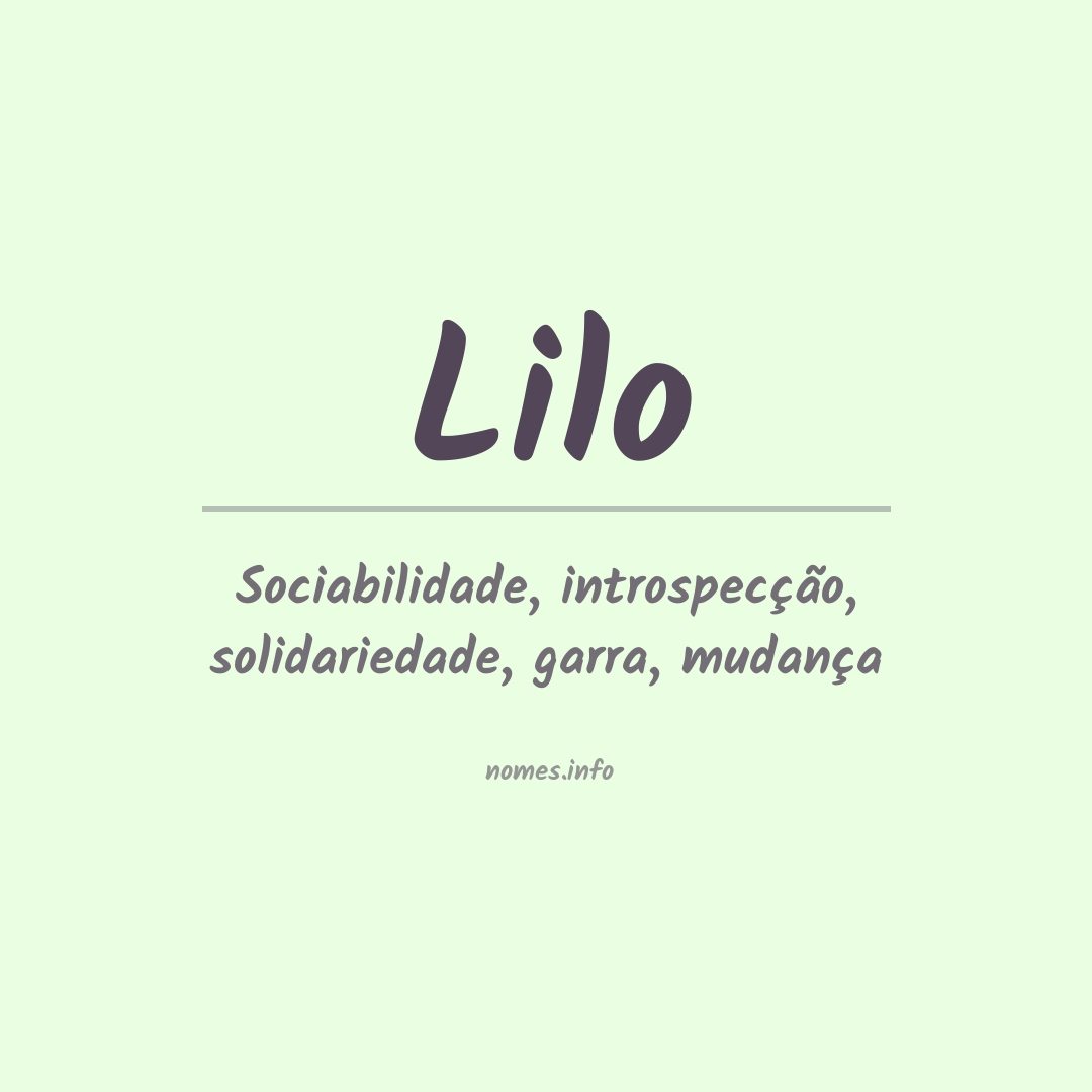 Significado do nome Lilo Significado do nome Lilo