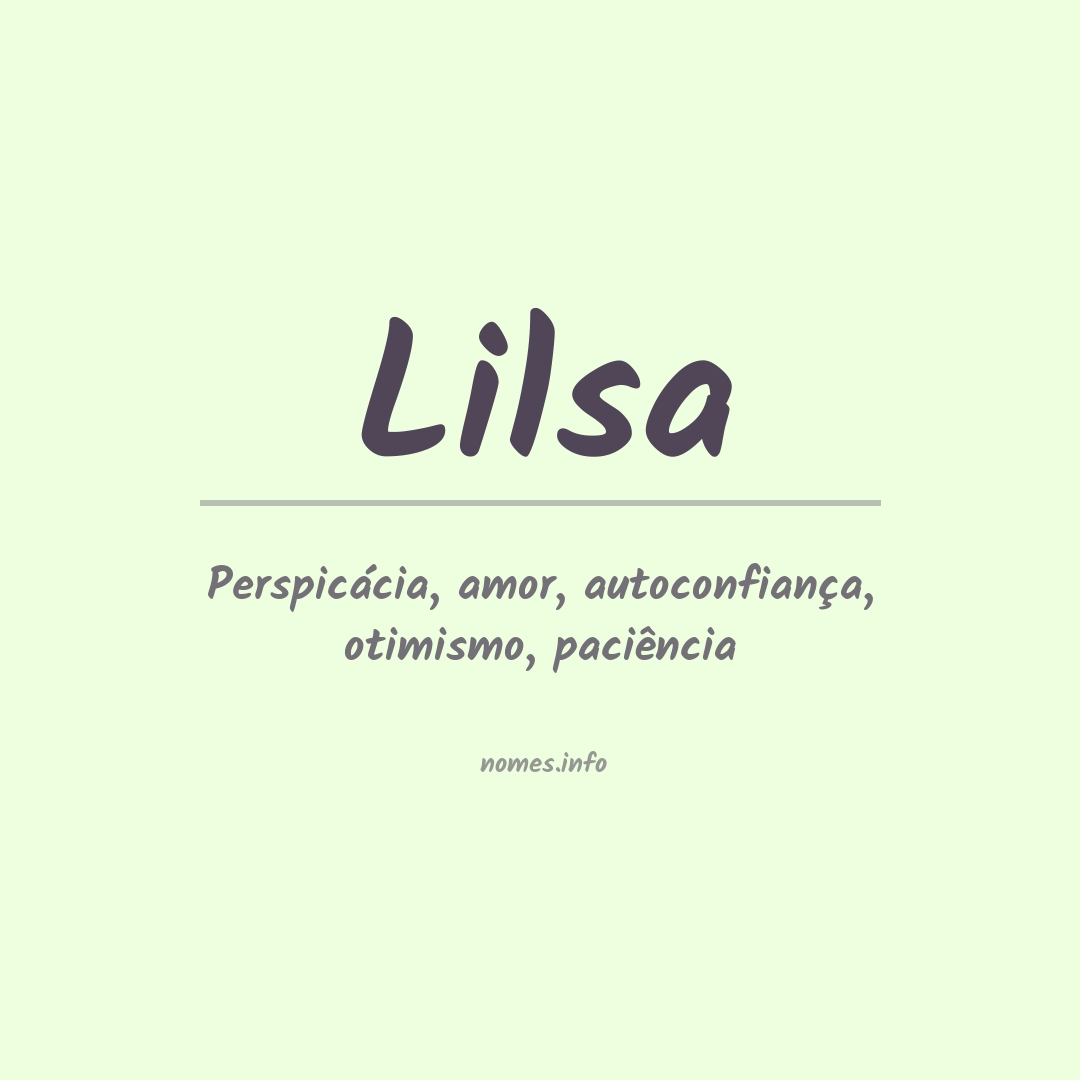 Significado do nome Lilsa