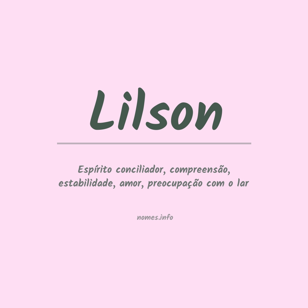 Significado do nome Lilson