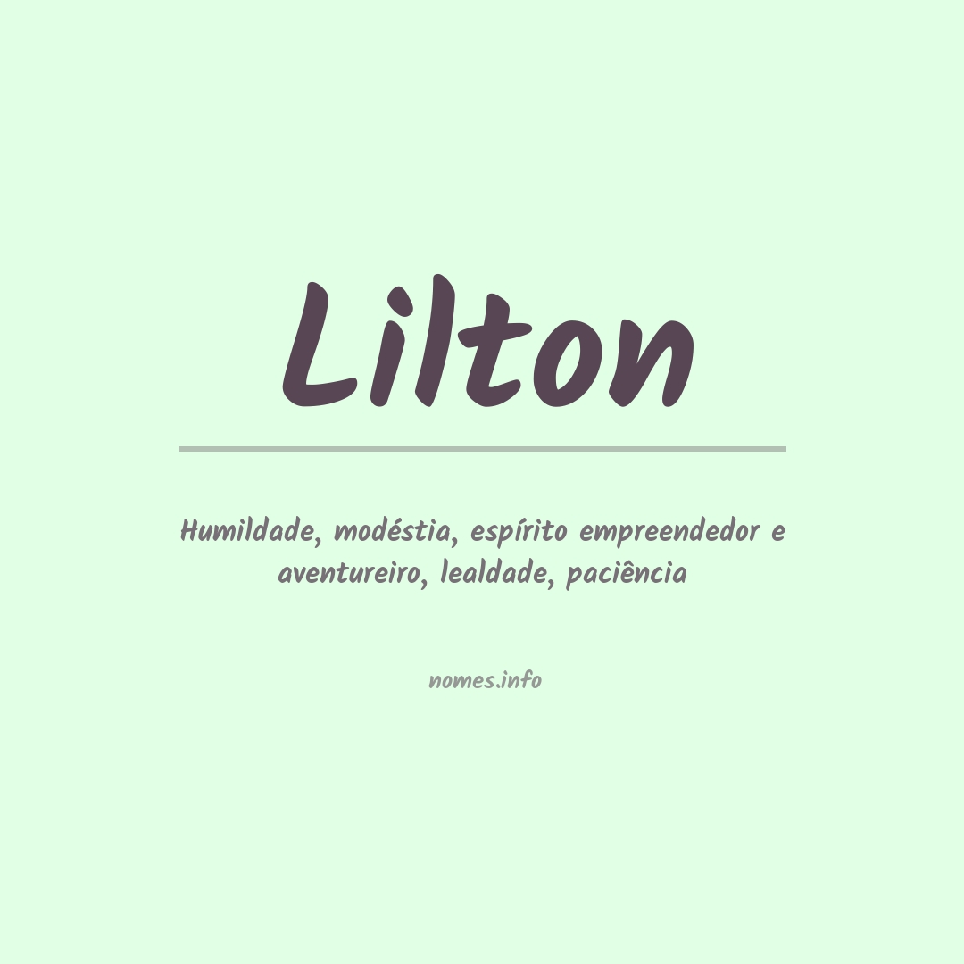 Significado do nome Lilton