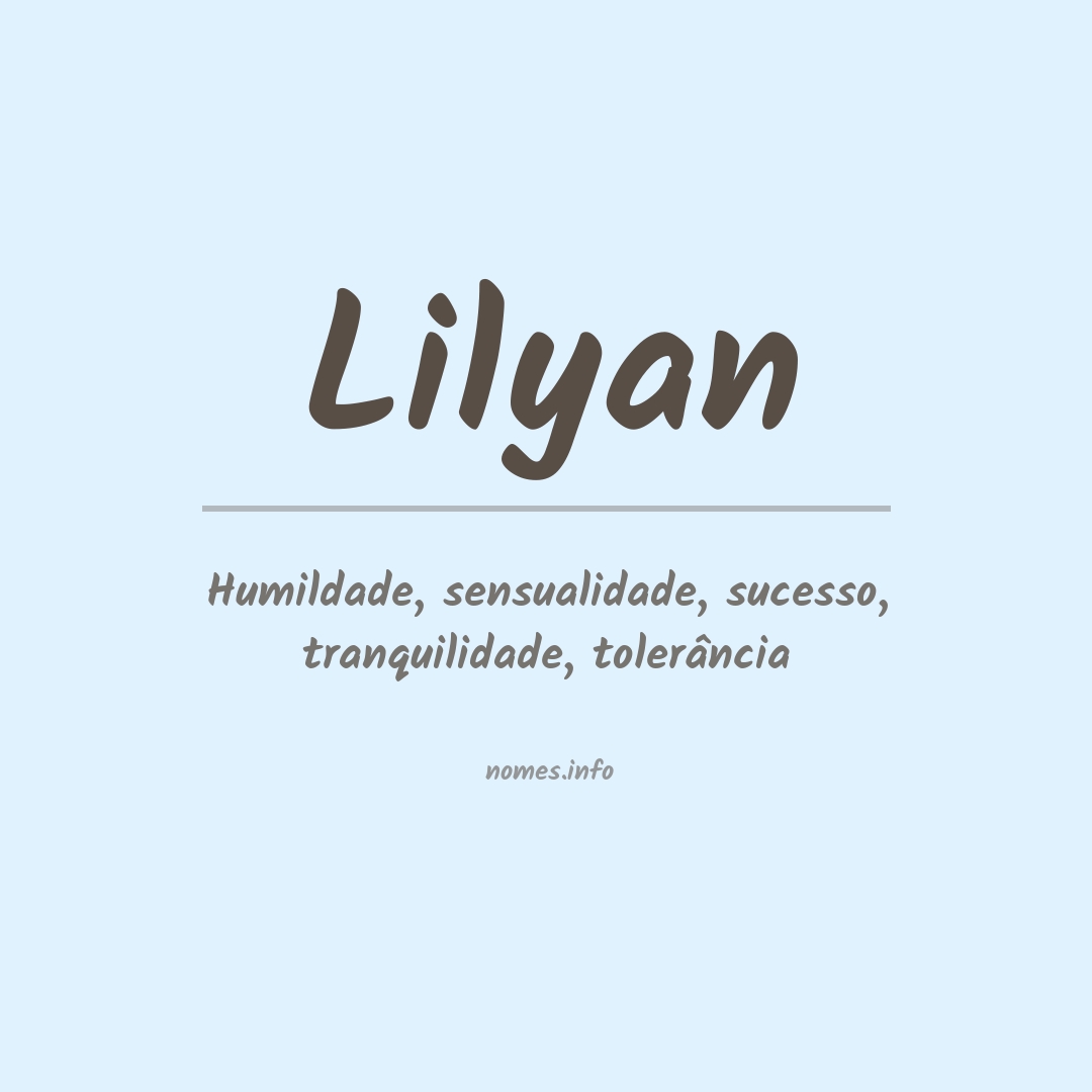 Significado do nome Lilyan