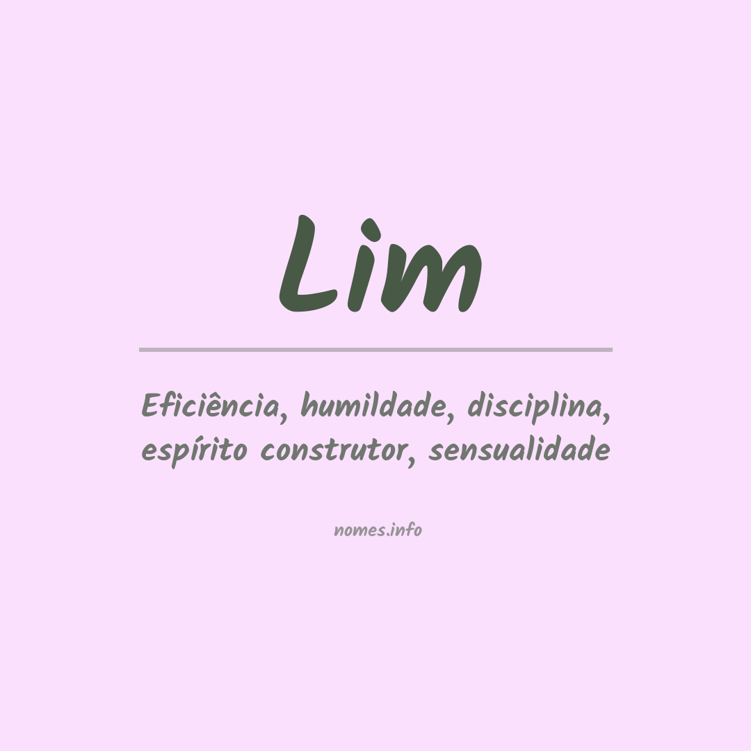 Significado do nome Lim