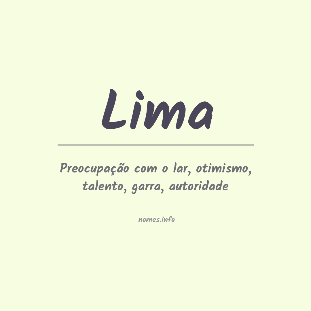 Significado do nome Lima